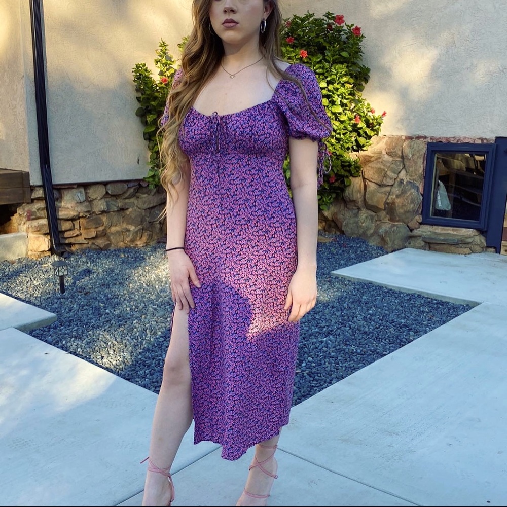 Motel Rocks puff sleeve dress